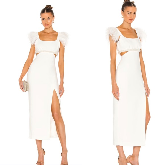 Likely Dresses & Skirts - NWOT Likely Taliah Midi Gown White Size 0